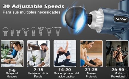 Aplicaciones pistola de masaje muscular